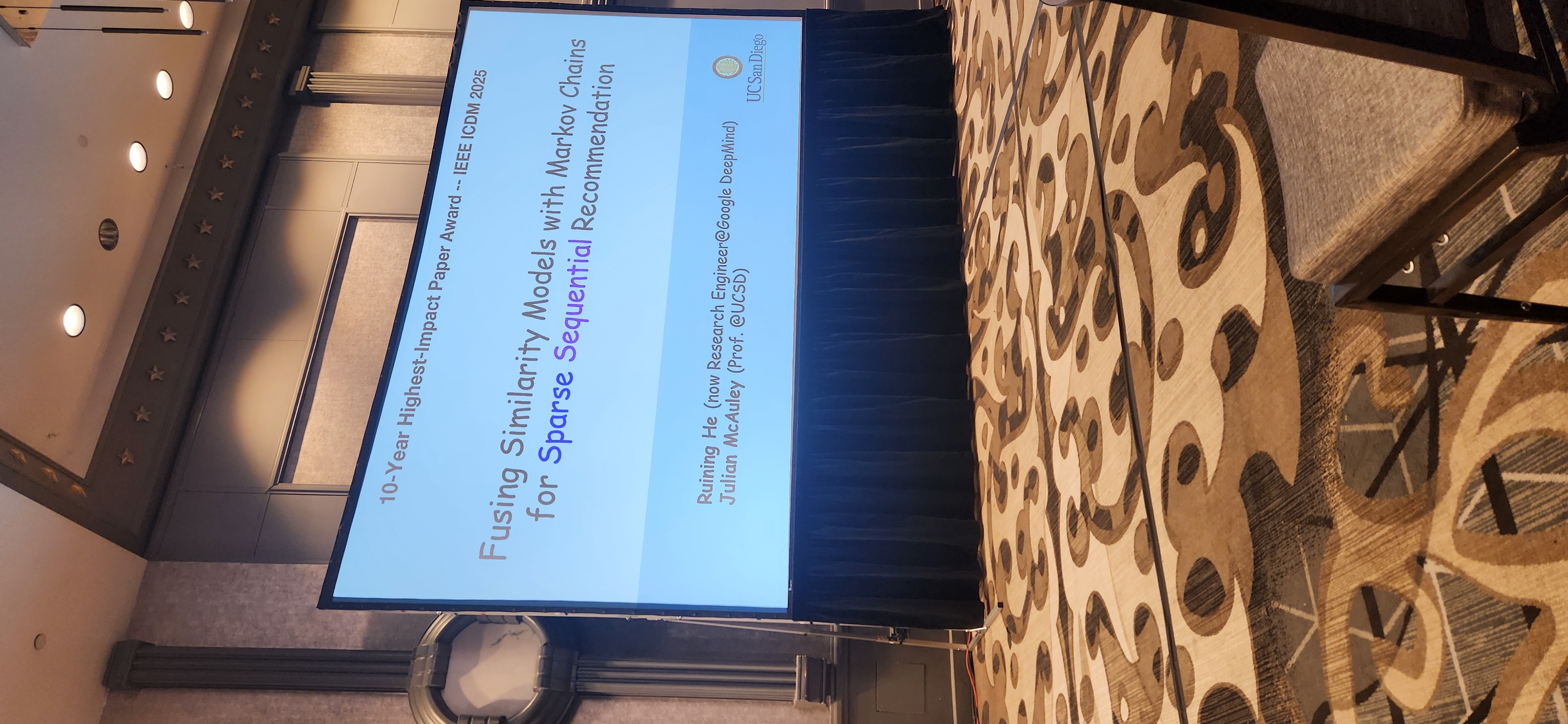 Slide announcing the 10-Year Highest-Impact Paper Award