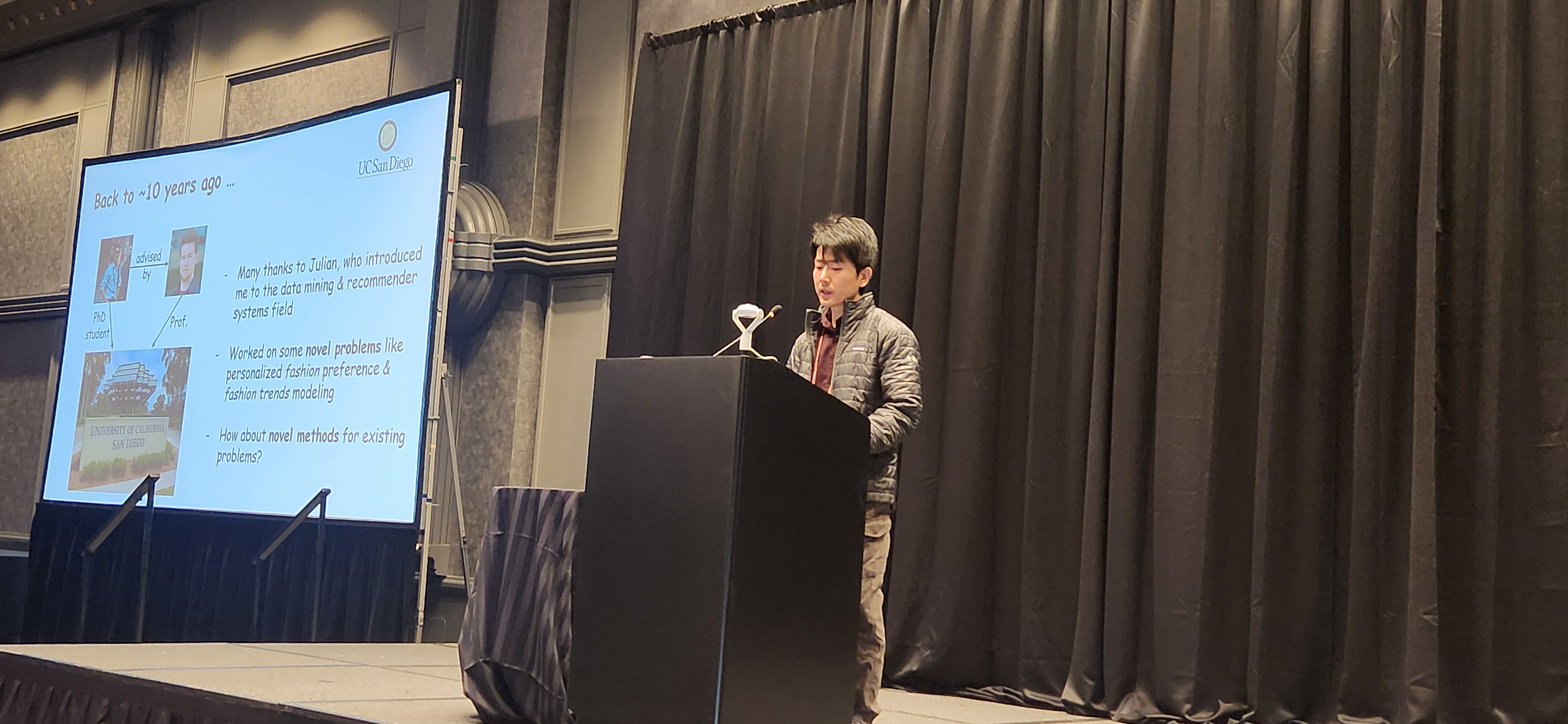 Ruining He speaking about his work