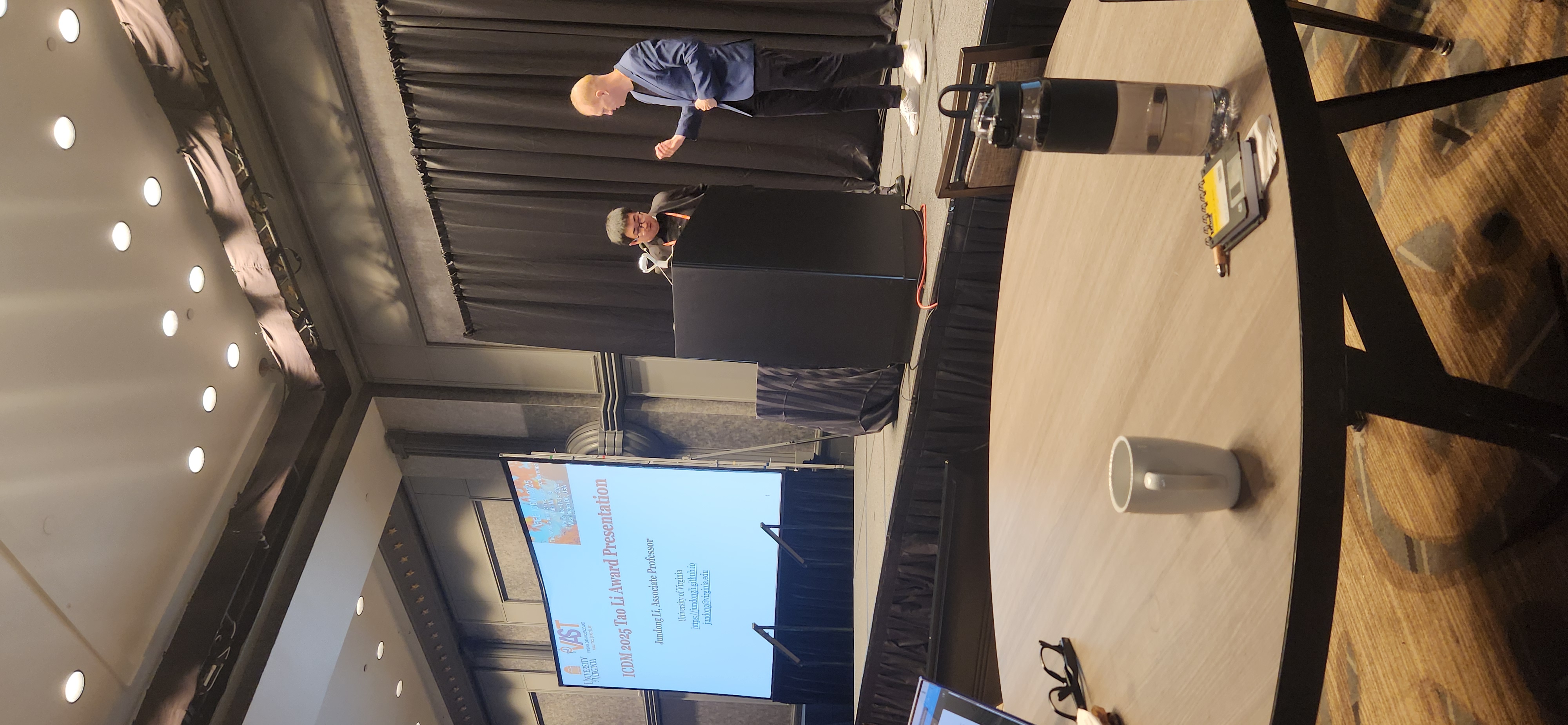 Slide introducing the Tao Li Award presentation